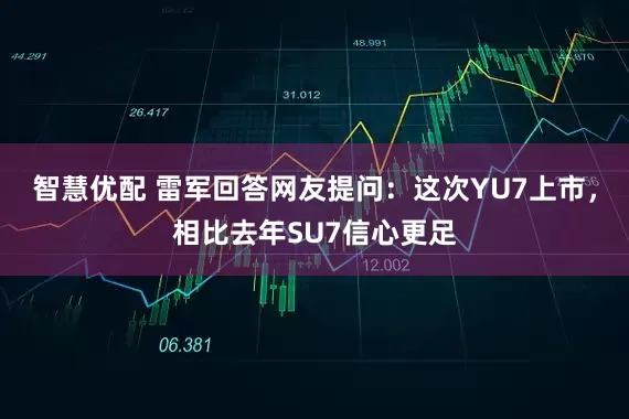 智慧优配 雷军回答网友提问：这次YU7上市，相比去年SU7信心更足