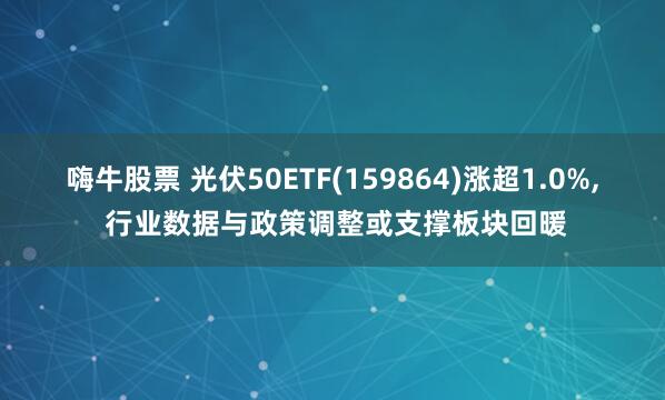嗨牛股票 光伏50ETF(159864)涨超1.0%, 行业数据与政策调整或支撑板块回暖