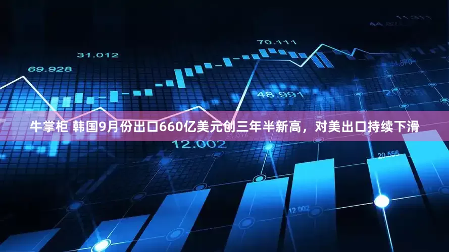 牛掌柜 韩国9月份出口660亿美元创三年半新高，对美出口持续下滑